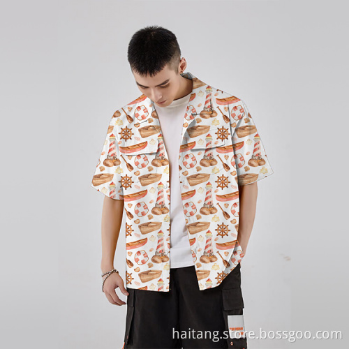 Block Print Fabric Fine Denier Polyester Uniform Fabric